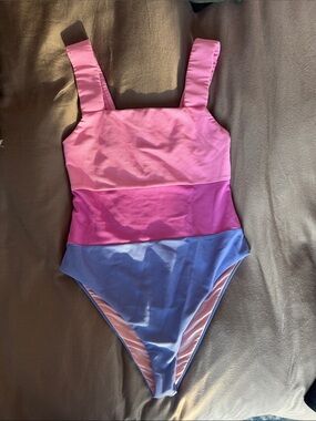 Beach Riot Colorblock One-Piece Swimsuit - Pink, Magenta & Lavender